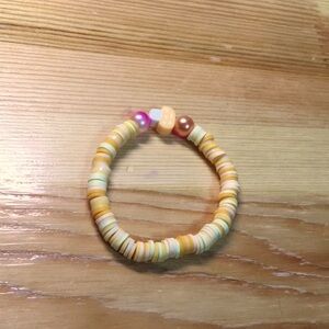 Yellow mushroom bracelet